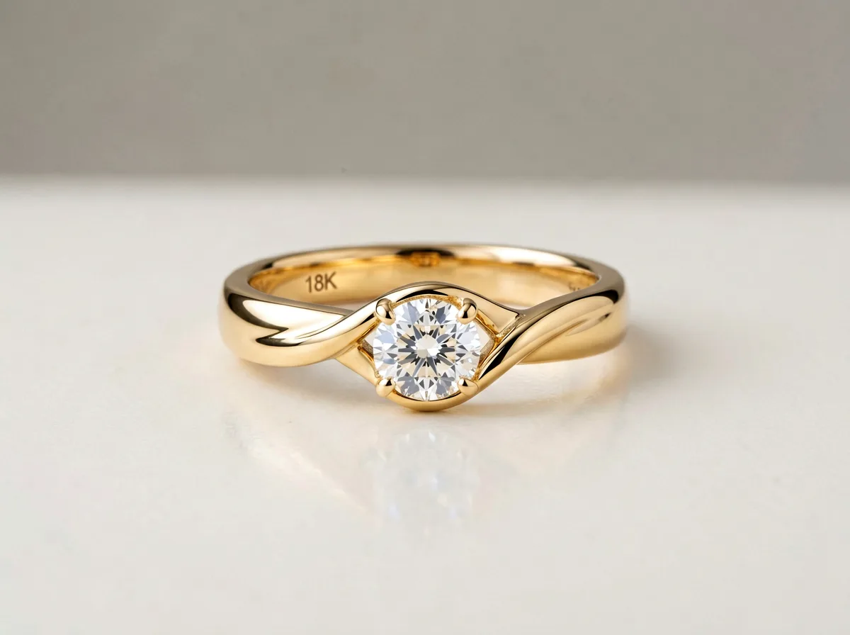 Goldener Ring als Detailaufnahme.