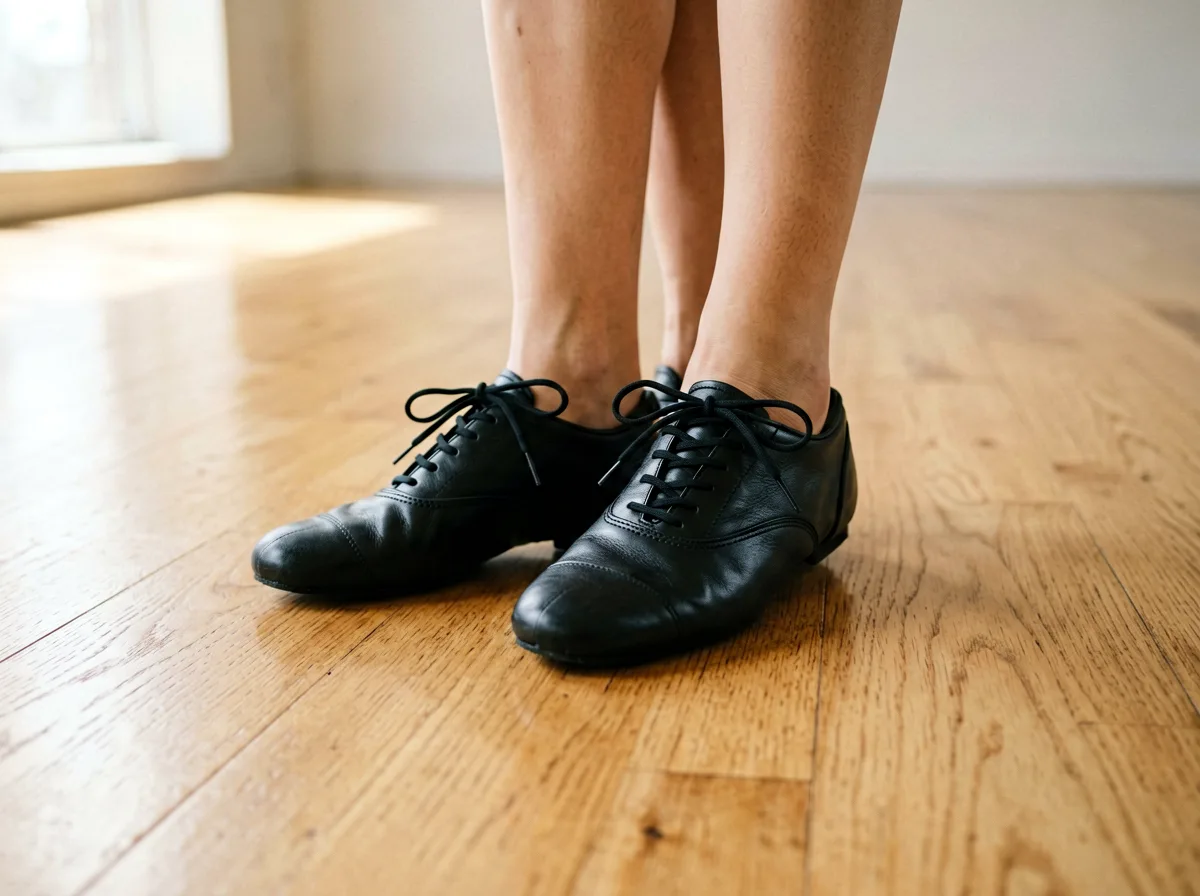 Tanzschuhe auf Holzparkett