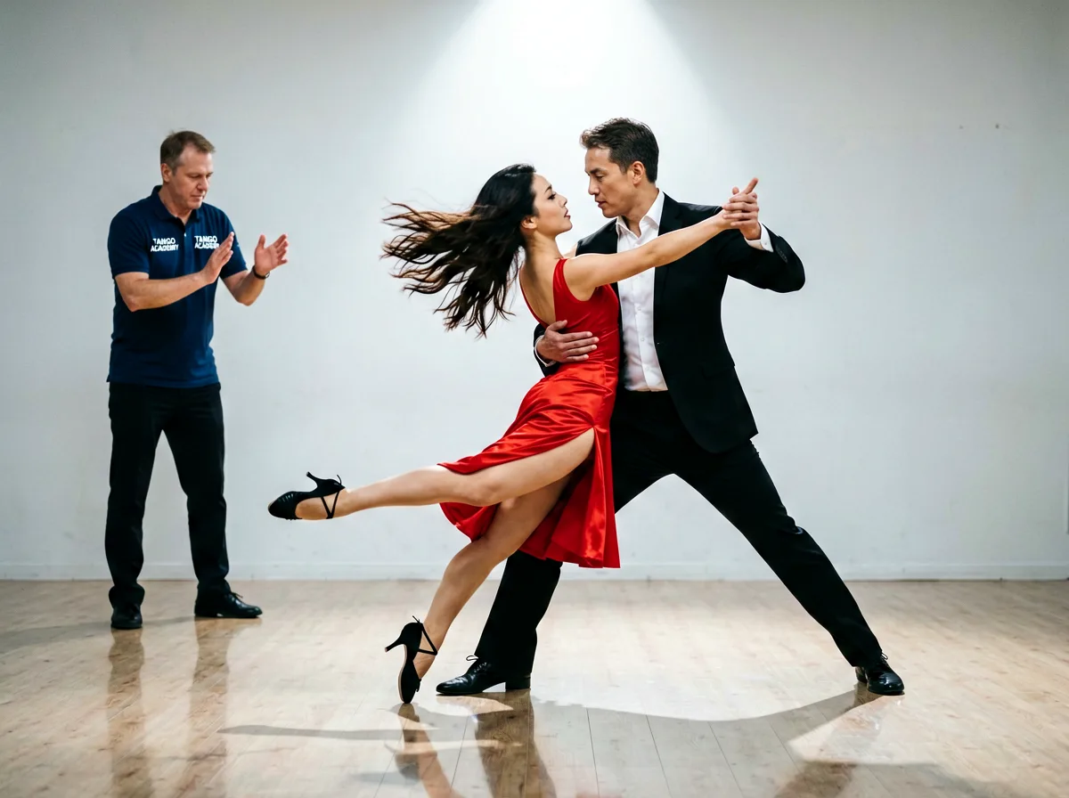 Paar in enger Tango-Salsa-Haltung