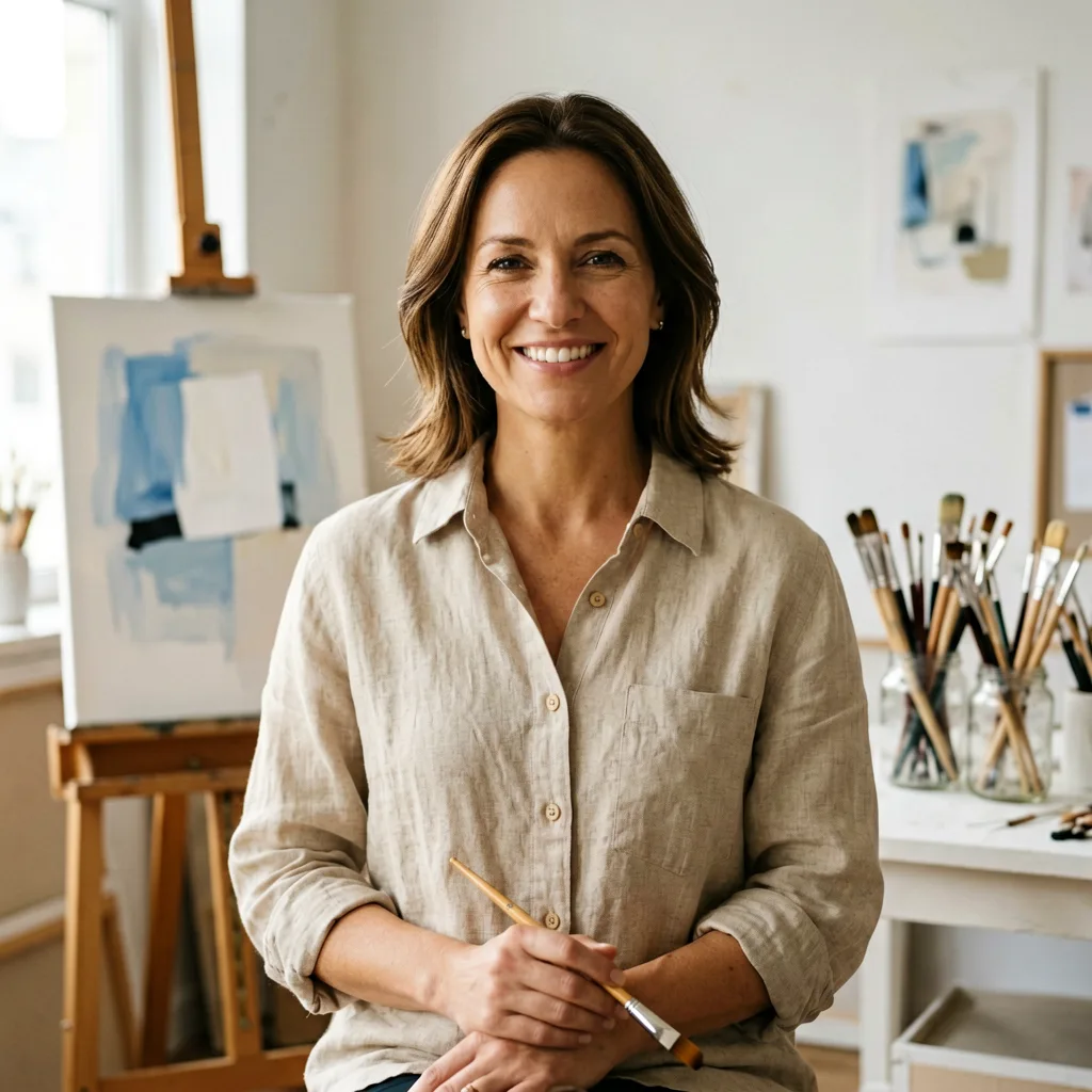Portrait der Kunstpädagogin im Atelier