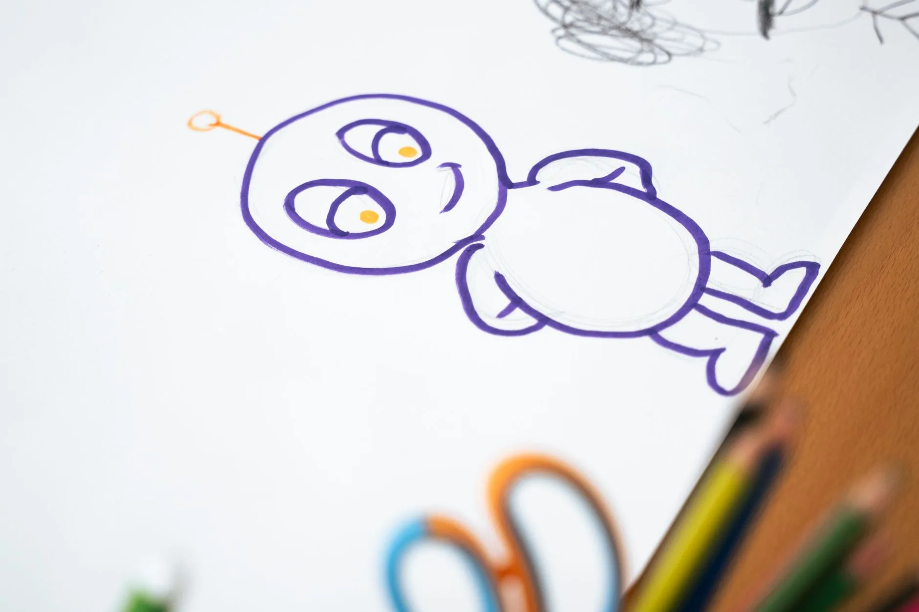 Bunte illustrative Bildwelt mit Formen und Farben.